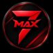 Max7 Game logo with a bold red 3D design inside a circular black and red emblem